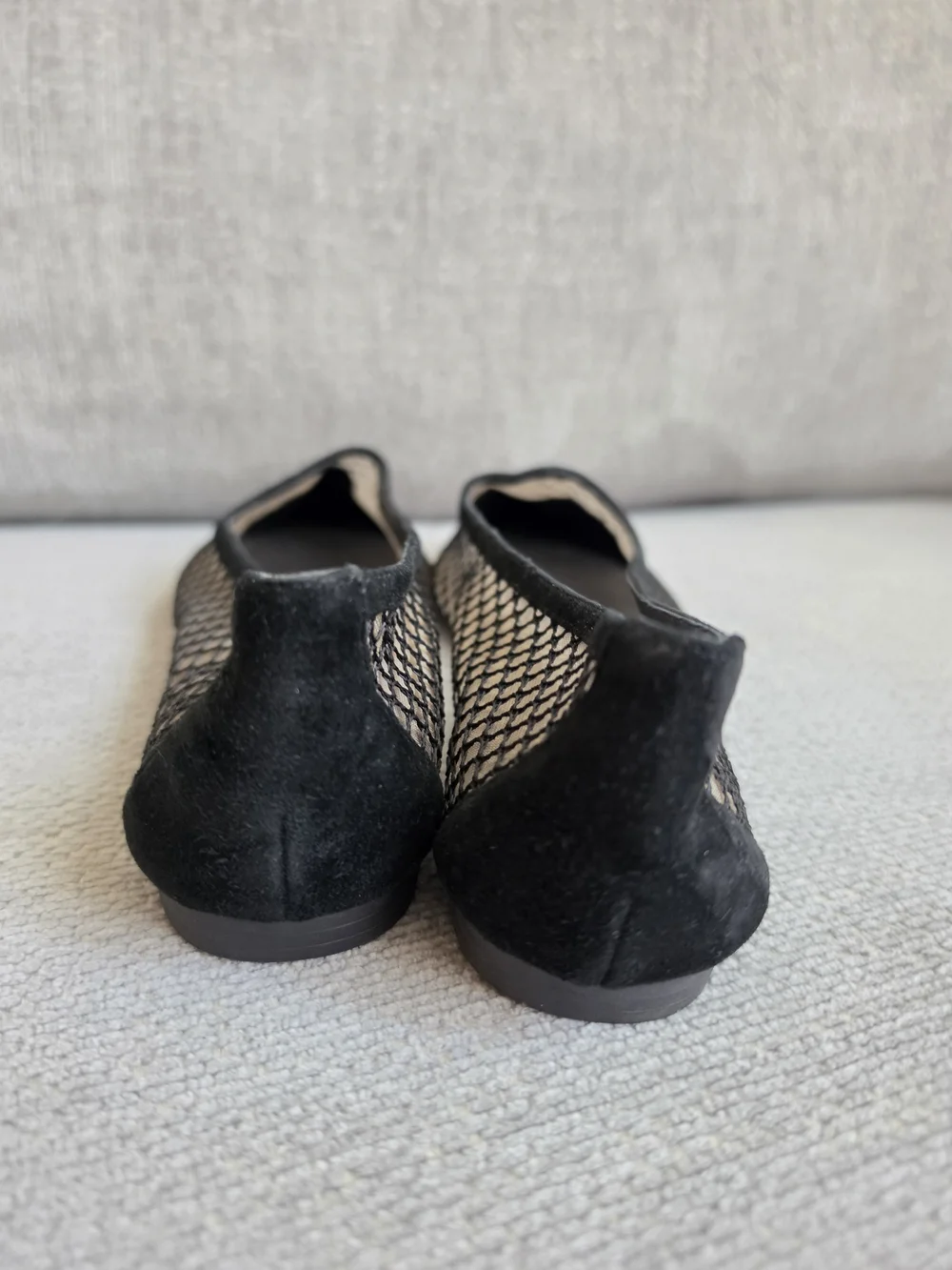 Jeffrey Campbell Meranda Fishnet Mesh Pointed Toe Flats